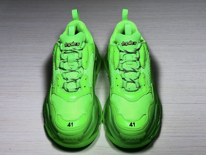 BLEN Triple S Neon Green Clear Sole  541624 W09OL 3801