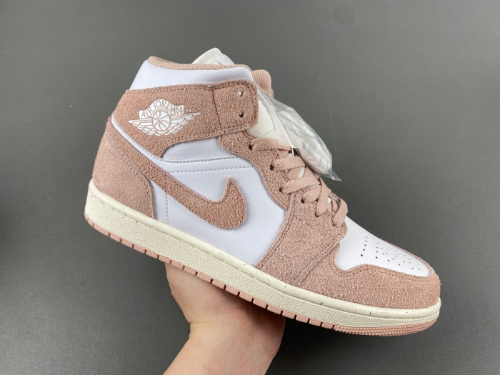 AIR JORDAN 1 MID SE "LEGEND PINK" GS SHOES  FN7432-161