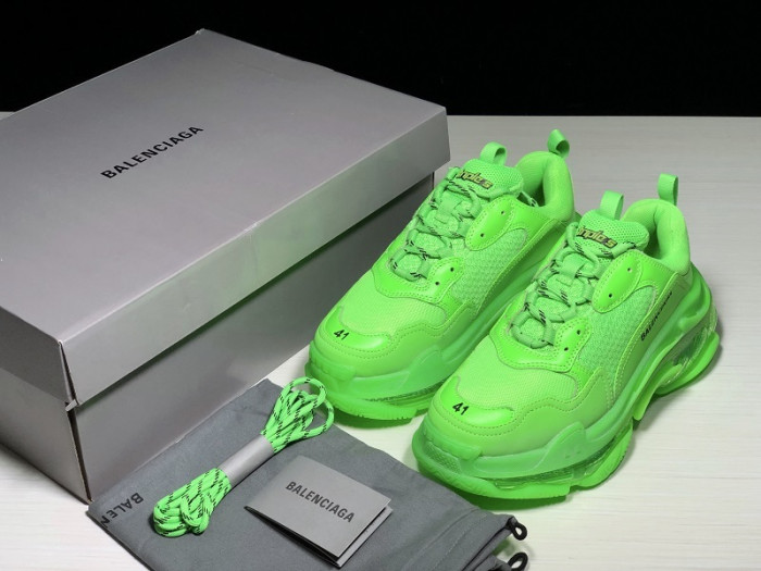 BLEN Triple S Neon Green Clear Sole  541624 W09OL 3801