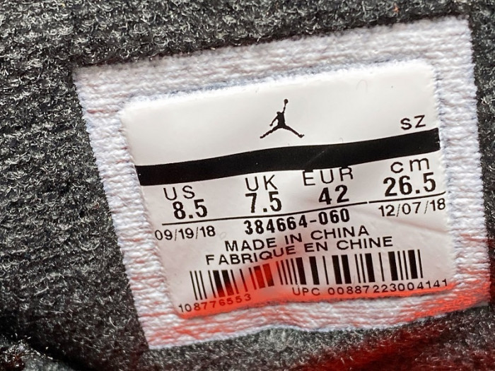 Jordan 6 Retro Black Infrared (2019) 384664-060