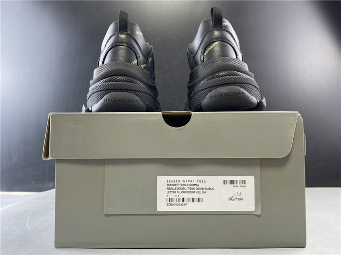 blen triple s black and green Ba*len*cia*ga letter 541624 w09ol 3801020