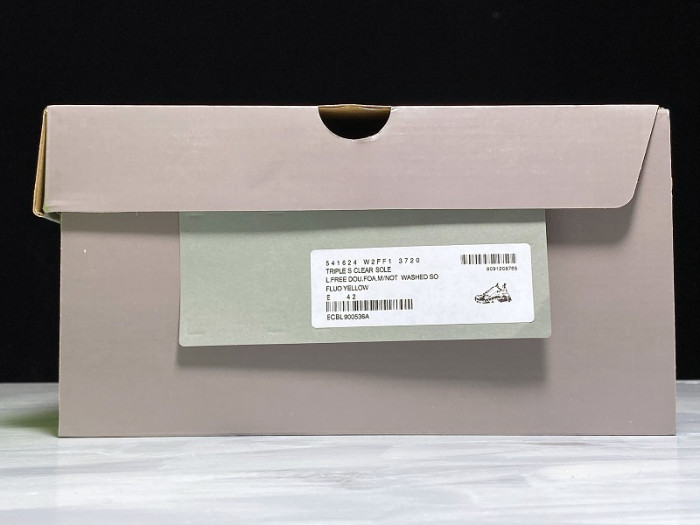 BLEN Triple S Neon fluo yellow Clear Sole 541624 W09OL 3809